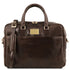 Urbino - Leather laptop briefcase 2 compartments with front pocket
